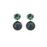 Irene Neuwirth One of a Kind Gemmy Gem Tourmaline and Labradorite Earrings - Vermillion