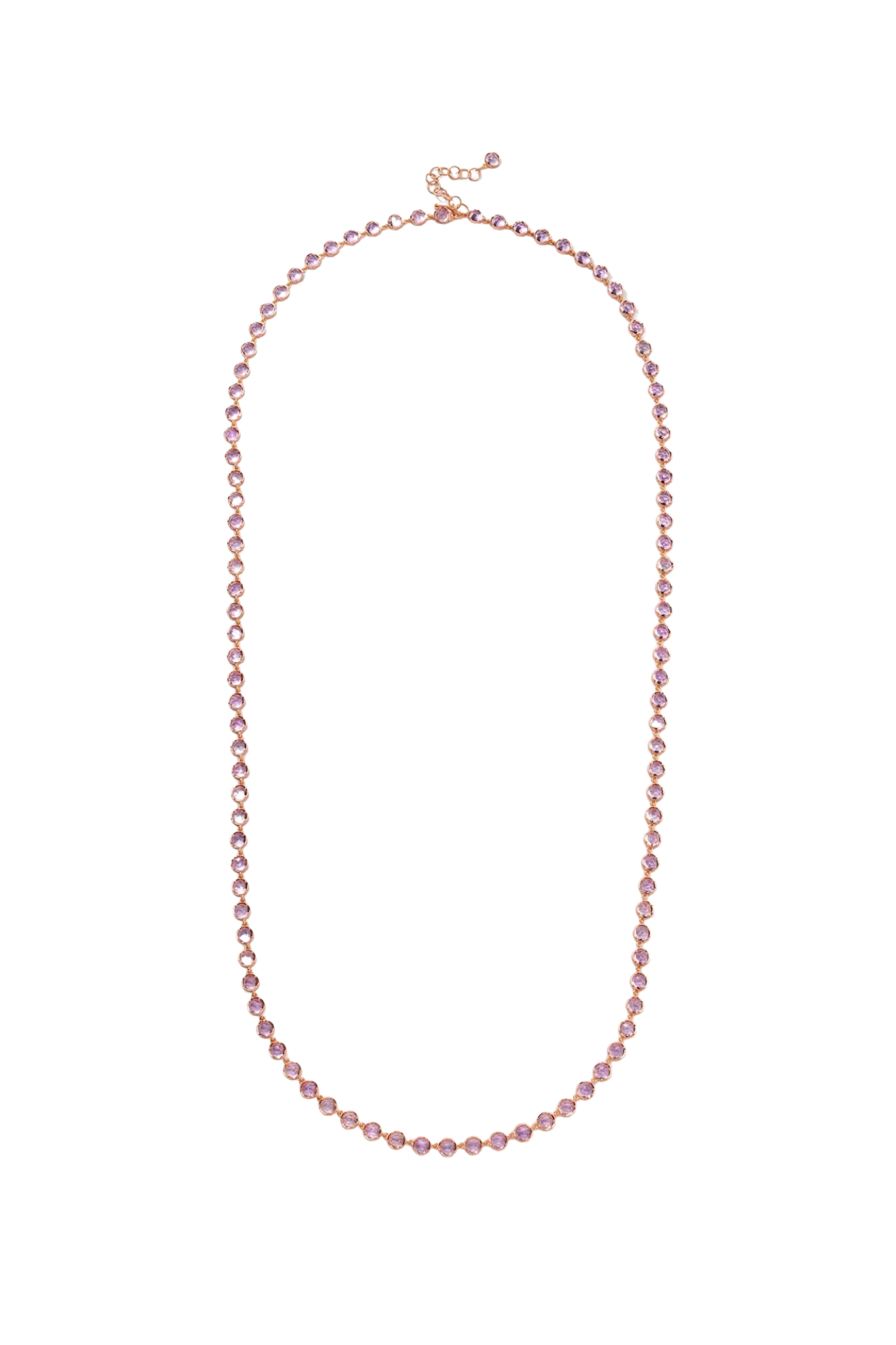Irene Neuwirth Classic 18k Rose Gold 16" Necklace set with 5mm Rose Cut Rose of France