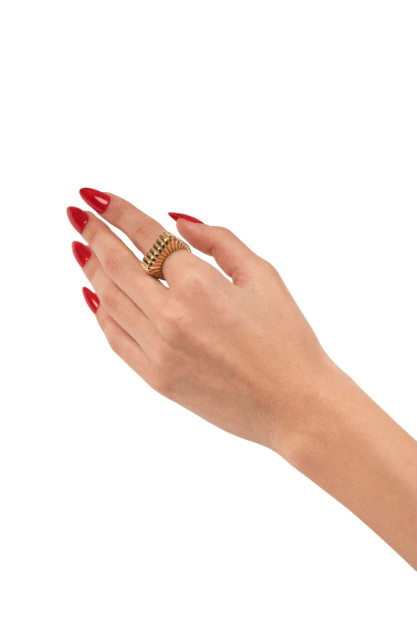 IVI Los Angeles Gaia Signet Ring - Vermillion
