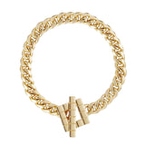 IVI Los Angeles Signore T - Bar Chain Bracelet - Vermillion