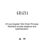 IVI Los Angeles Slim Slot Chain Necklace - Vermillion
