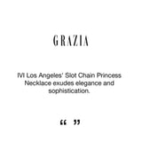 IVI Los Angeles Slim Slot Chain Necklace - Vermillion