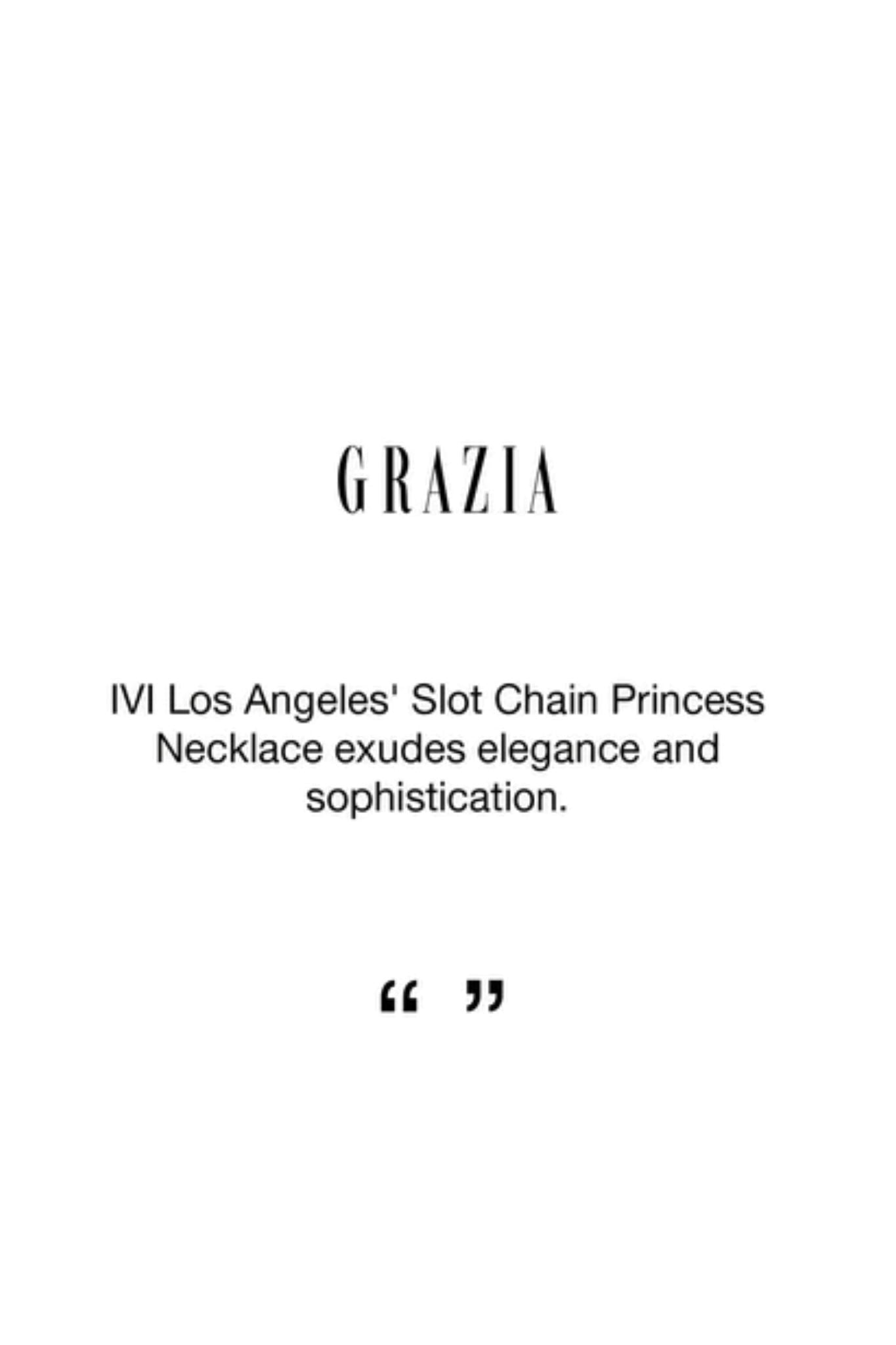 IVI Los Angeles Slim Slot Chain Necklace - Vermillion
