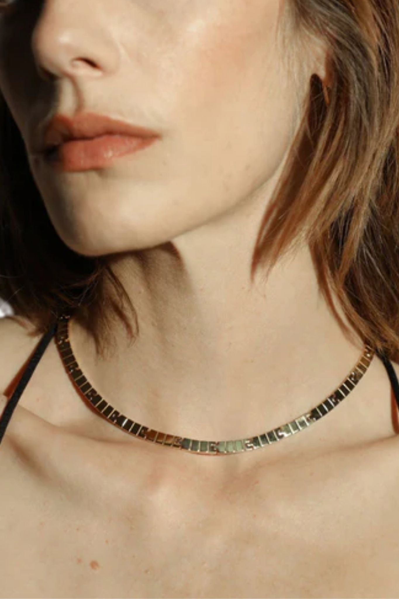 IVI Los Angeles Slim Slot Chain Necklace - Vermillion