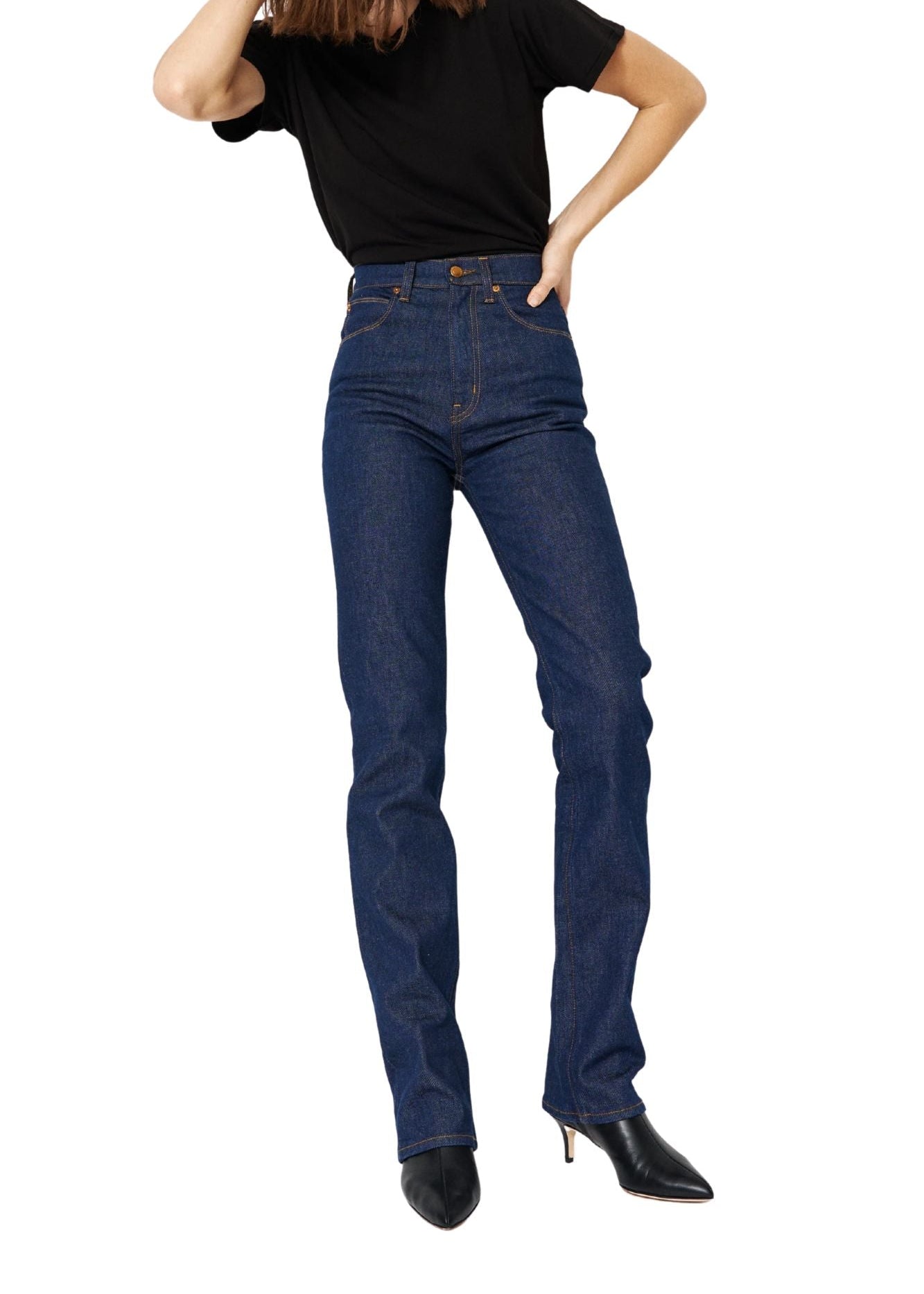 Jamie Haller Slim Stovepipe Jean - Vermillion