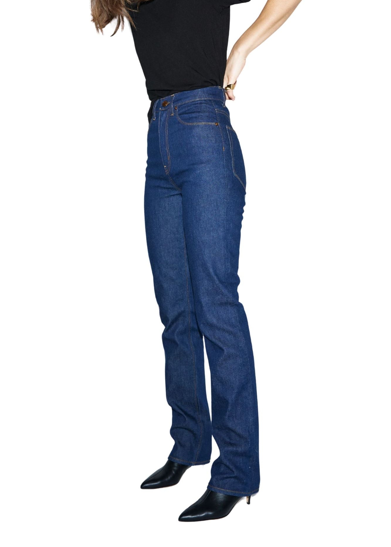Jamie Haller Slim Stovepipe Jean - Vermillion
