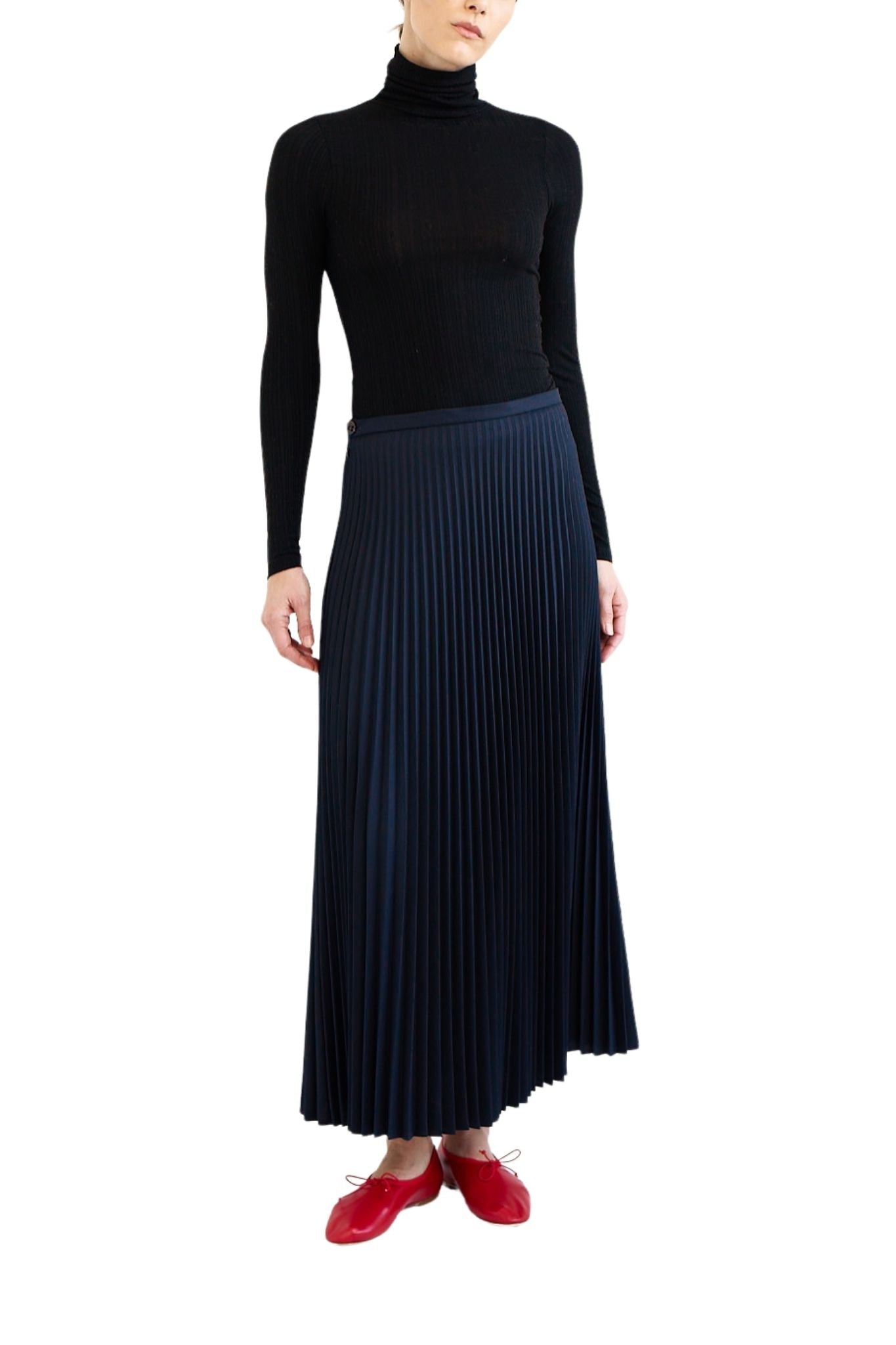 Jamie Haller The Accordion Skirt - Vermillion