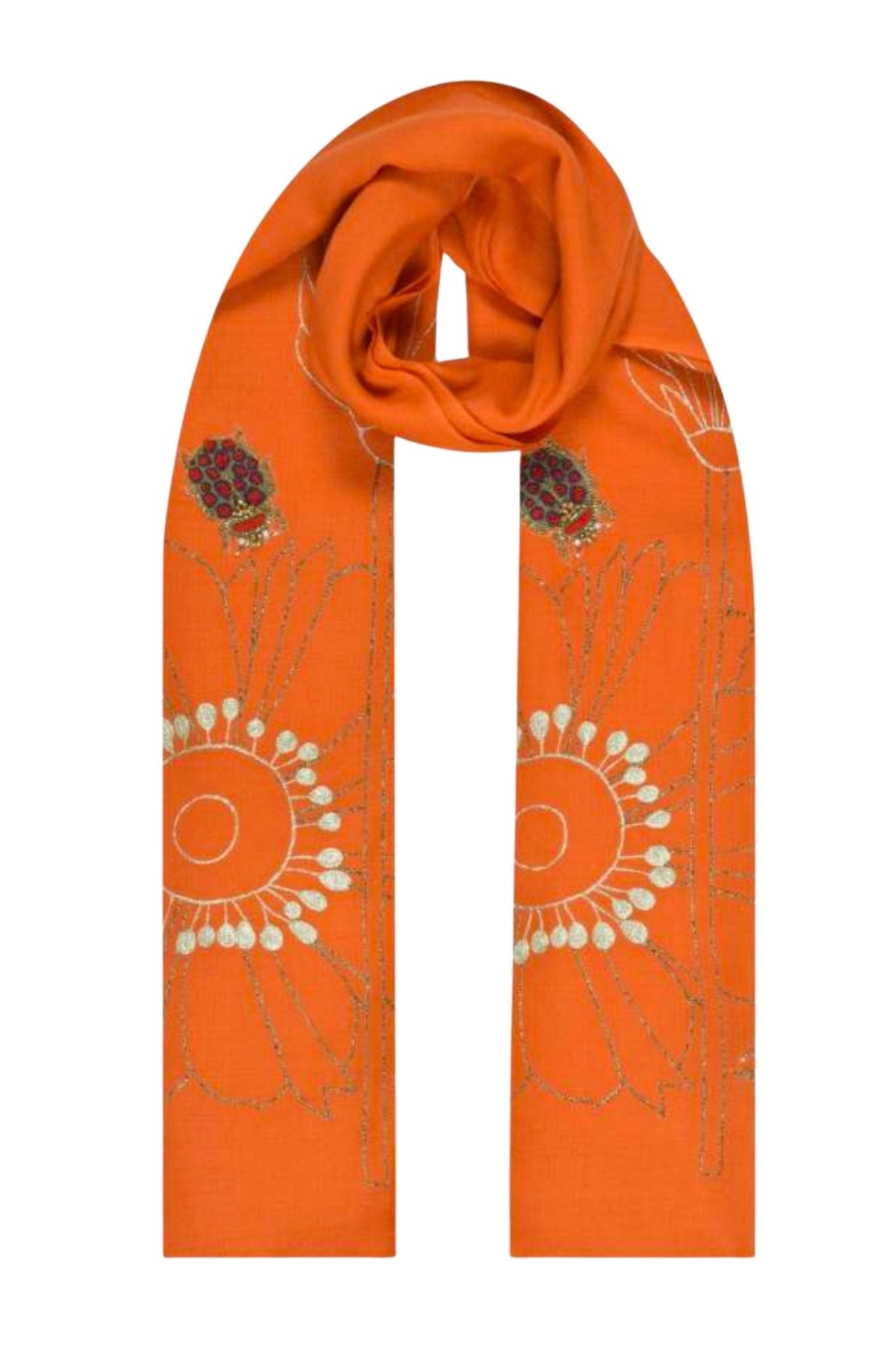 Janavi Beetle Ballet Scarf - Vermillion