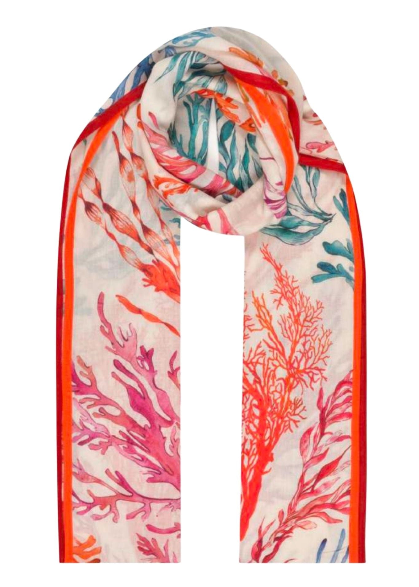 Janavi Coral Canopy Scarf - Vermillion