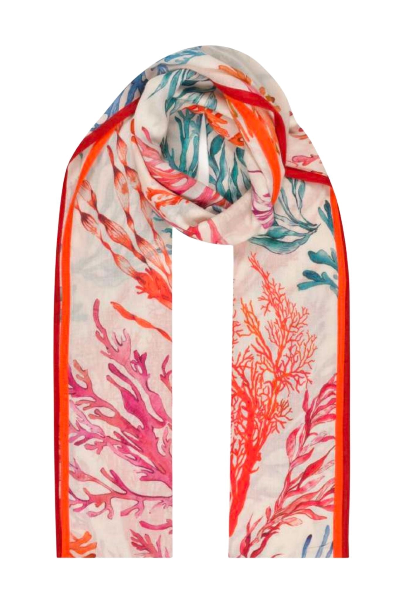 Janavi Coral Canopy Scarf - Vermillion