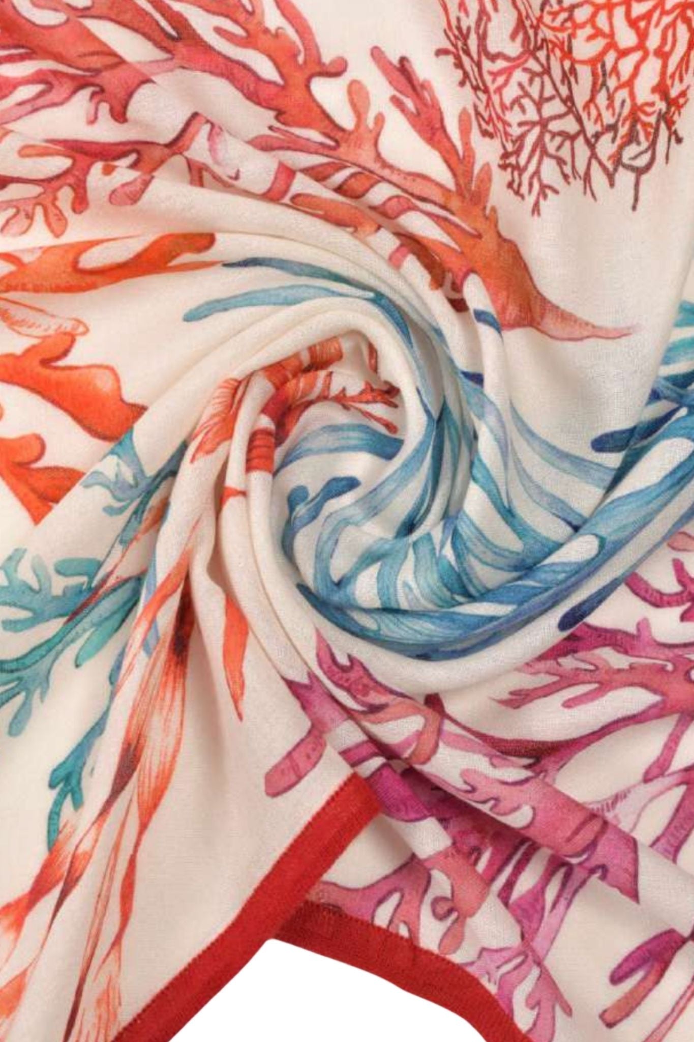 Janavi Coral Canopy Scarf - Vermillion