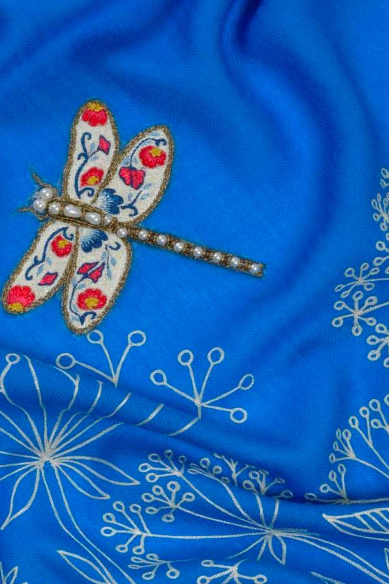 Janavi Dragonfly Waltz Scarf - Vermillion