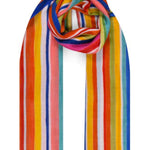 Janavi Stripes & Skittles Scarf - Vermillion