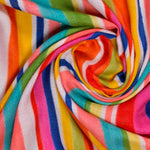 Janavi Stripes & Skittles Scarf - Vermillion