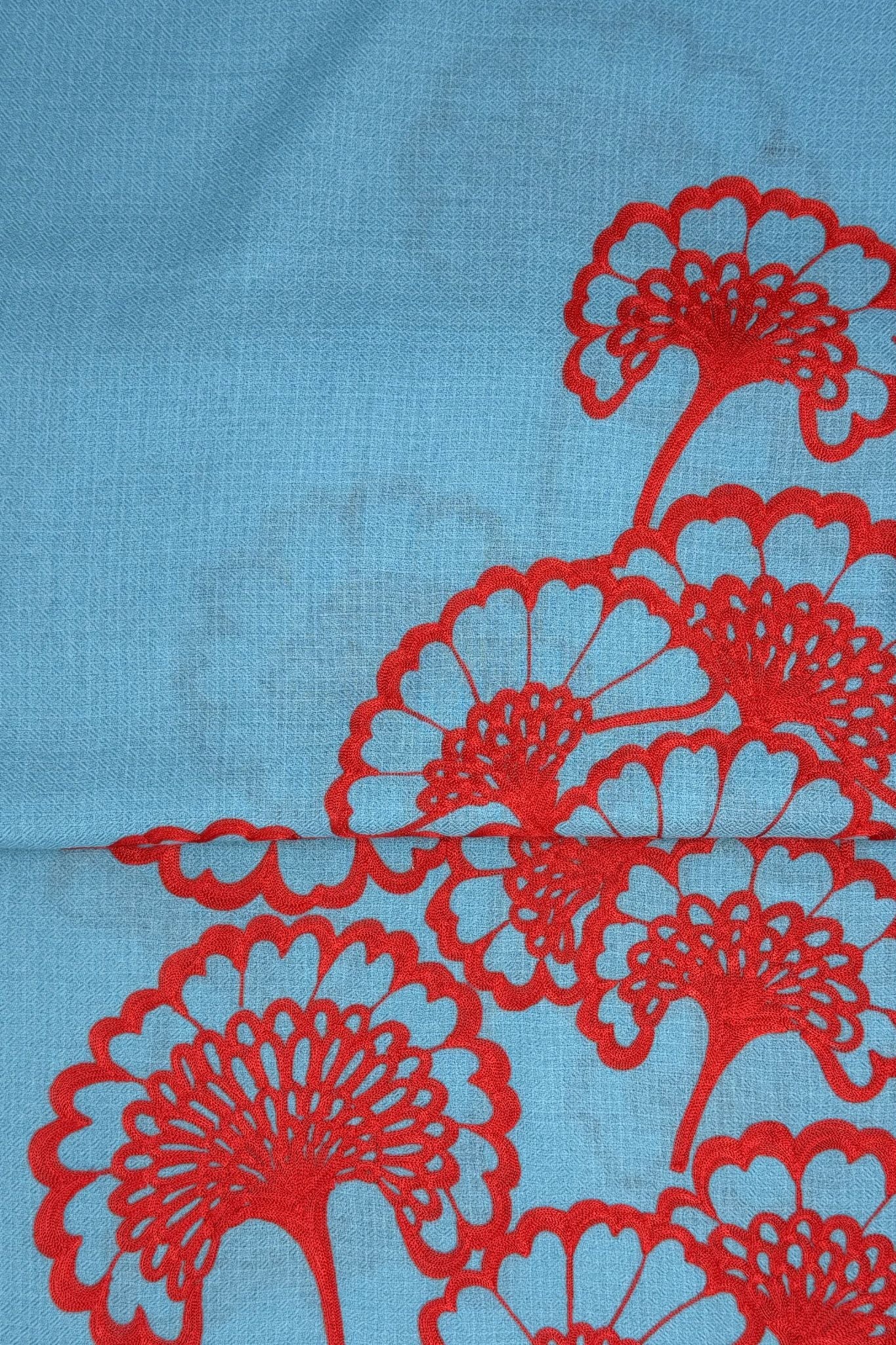 Janavi Velour Bloom - Vermillion
