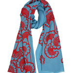 Janavi Velour Bloom - Vermillion