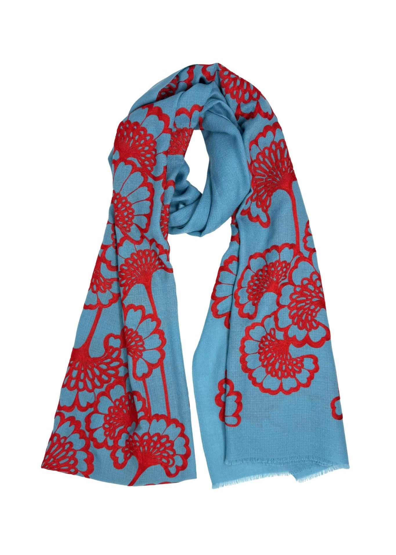 Janavi Velour Bloom - Vermillion