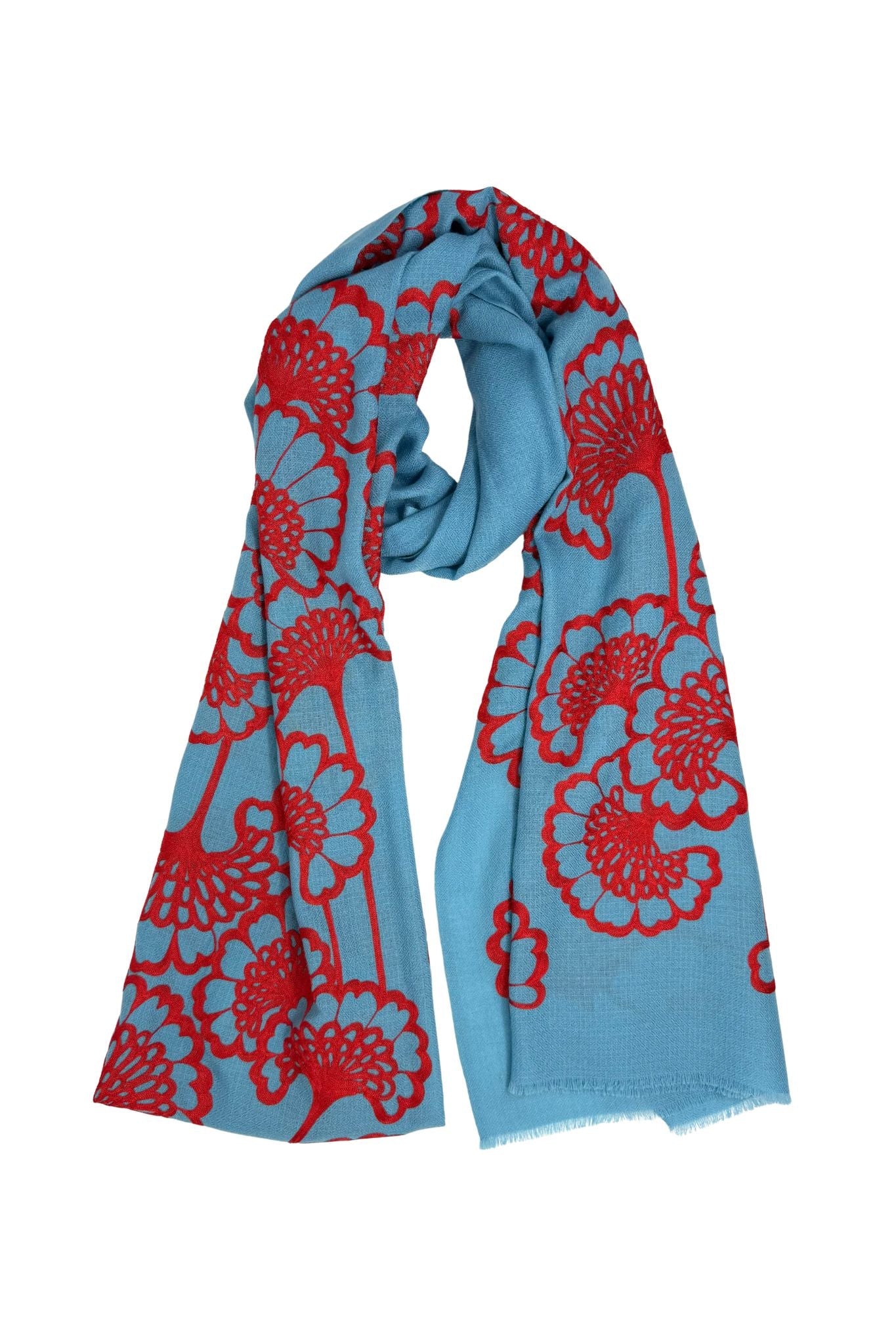 Janavi Velour Bloom - Vermillion