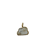 Jen Collection 14k Yellow Gold and Moonstone and Diamond Star Cloud Pendant - Vermillion