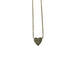 Jen Collection 14k Yellow Gold Diamond Heart Necklace - Vermillion