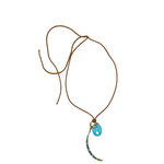 Jenna Blake Turquoise Stone Mariner Link Charm w/ Diamond Bail (0.7 cts diamonds) - Vermillion