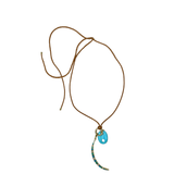 Jenna Blake Turquoise Stone Mariner Link Charm w/ Diamond Bail (0.7 cts diamonds) - Vermillion