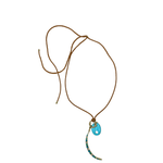Jenna Blake Turquoise Stone Mariner Link Charm with Diamond Bail - Vermillion