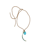 Jenna Blake Turquoise Stone Mariner Link Charm with Diamond Bail - Vermillion