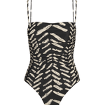 Johanna Ortiz Black/ecru Whispering Tides Onepiece - Vermillion