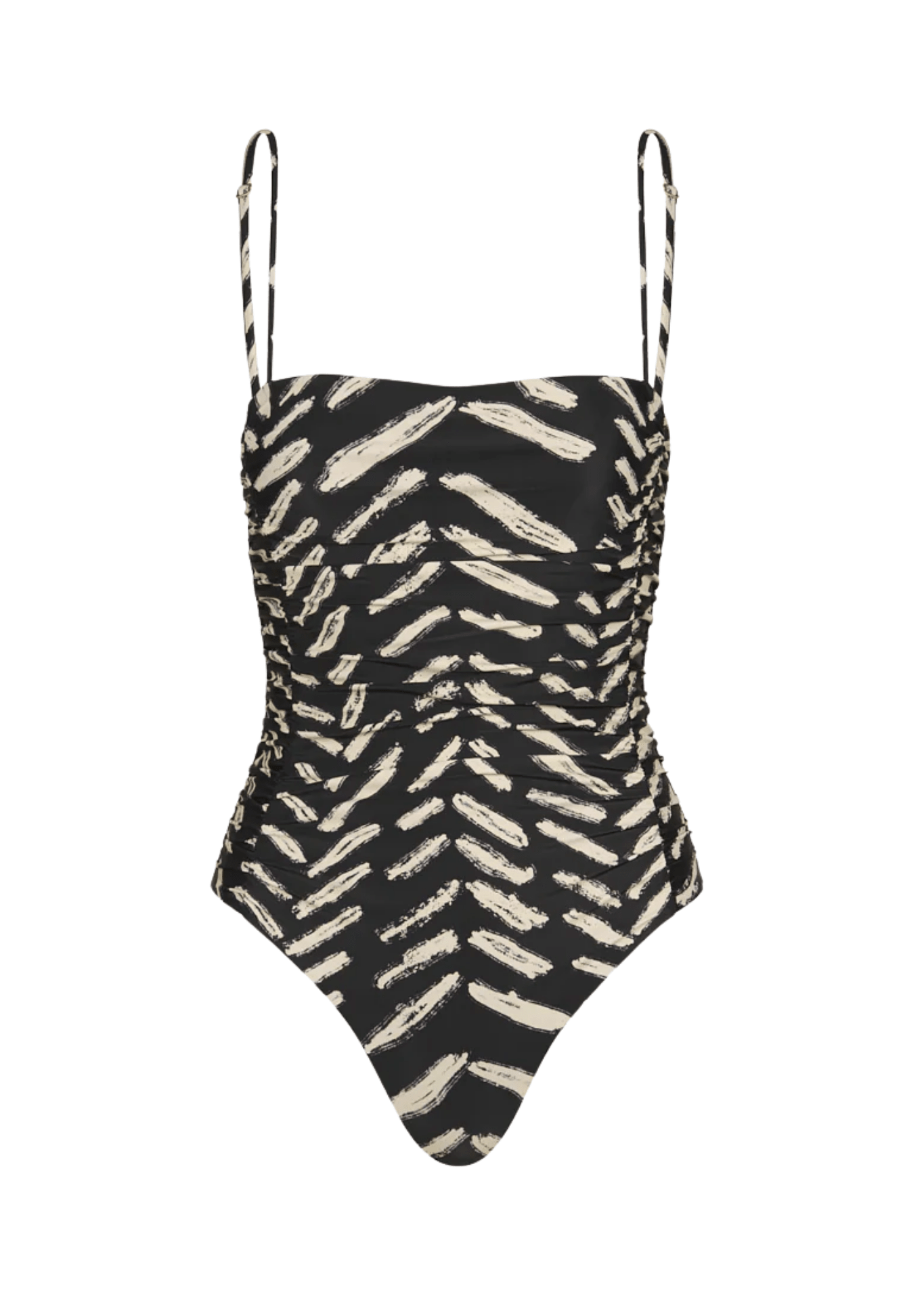 Johanna Ortiz Black/ecru Whispering Tides Onepiece - Vermillion