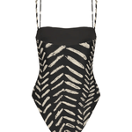 Johanna Ortiz Black/ecru Whispering Tides Onepiece - Vermillion
