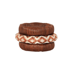 Johanna Ortiz Dark Rust Nomad Queen Bangles - Vermillion
