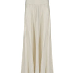 Johanna Ortiz Ecru Light and Sound Ankle Skirt - Vermillion