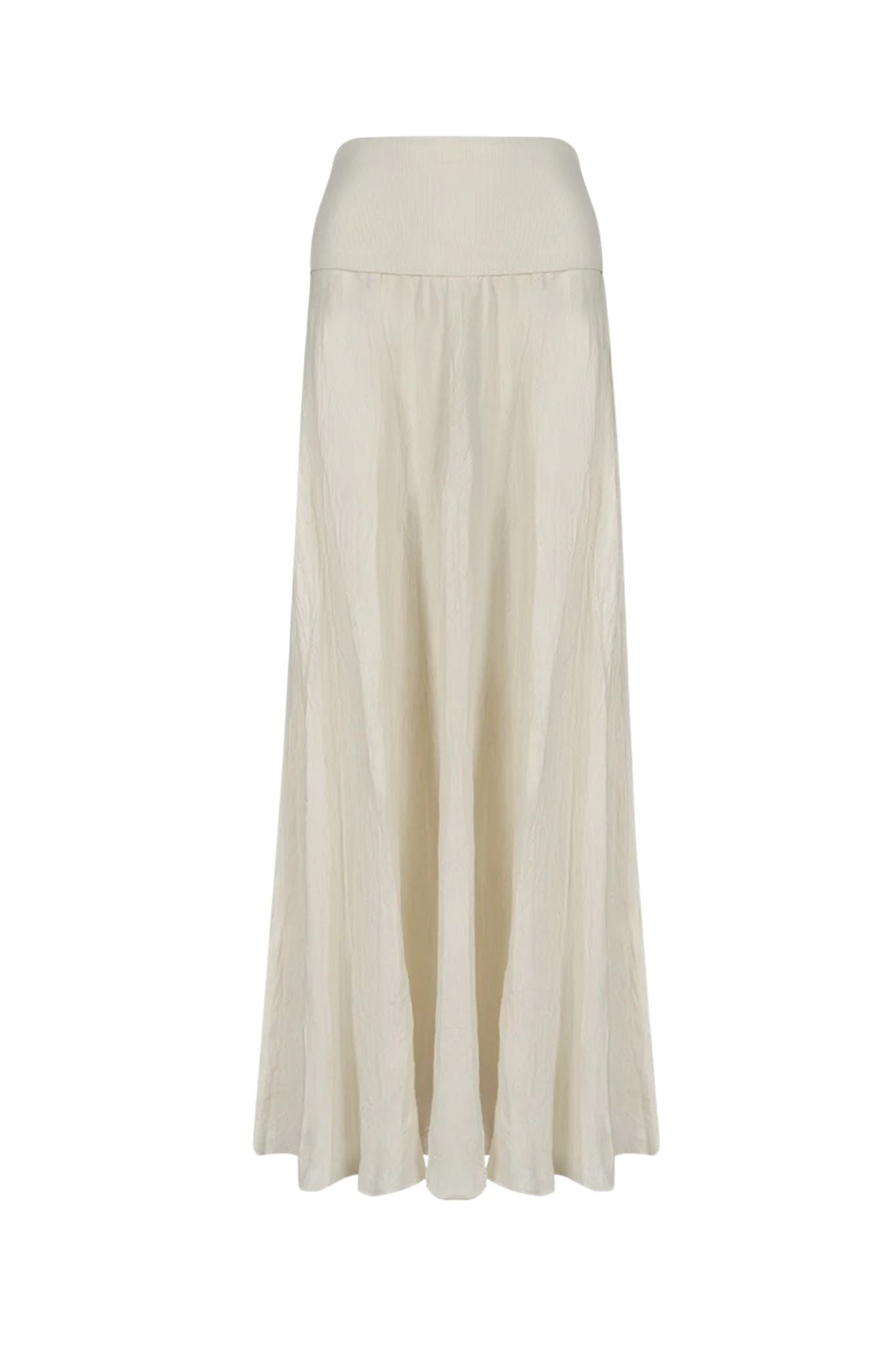 Johanna Ortiz Ecru Light and Sound Ankle Skirt - Vermillion