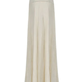 Johanna Ortiz Ecru Light and Sound Ankle Skirt - Vermillion