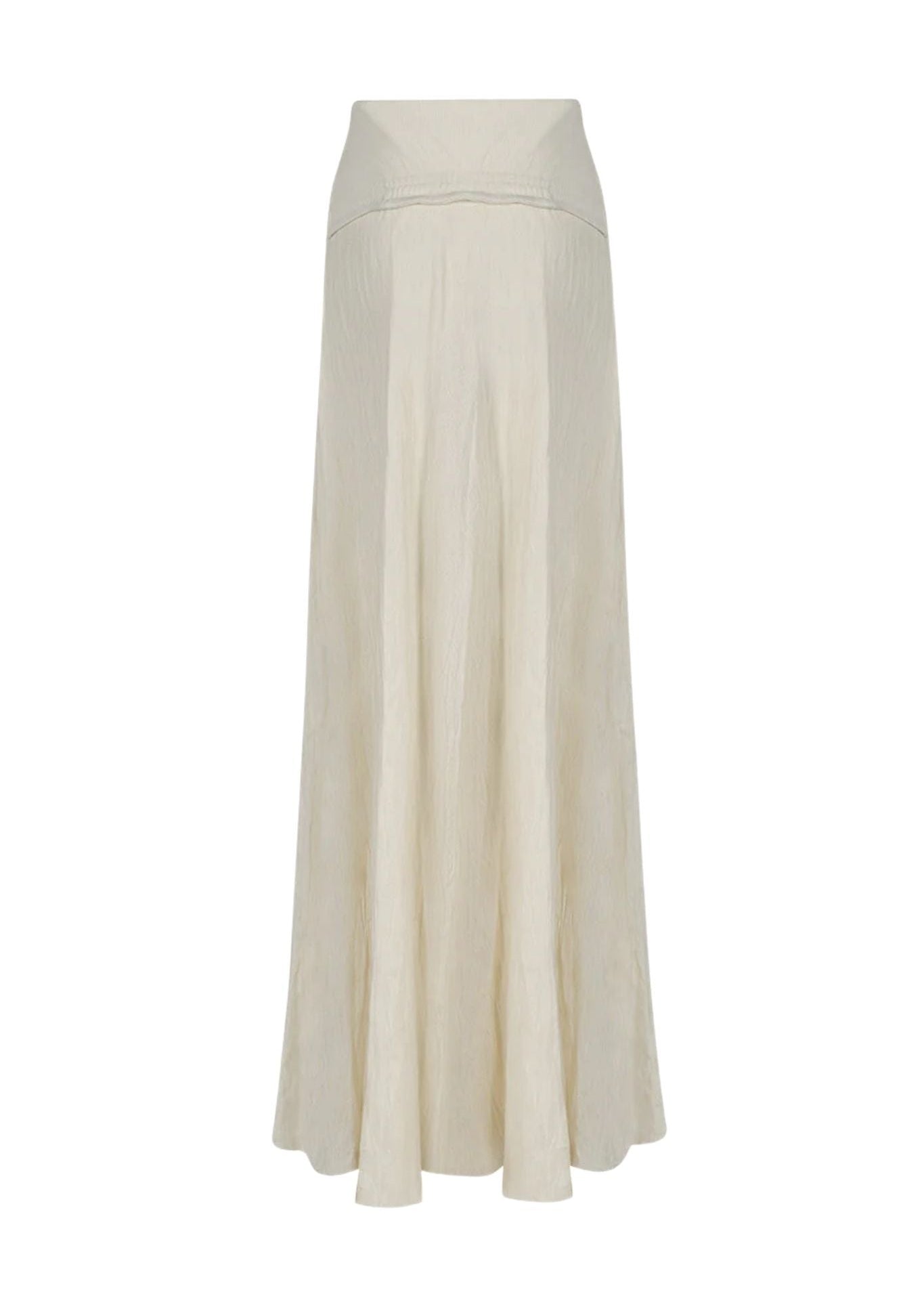 Johanna Ortiz Ecru Light and Sound Ankle Skirt - Vermillion