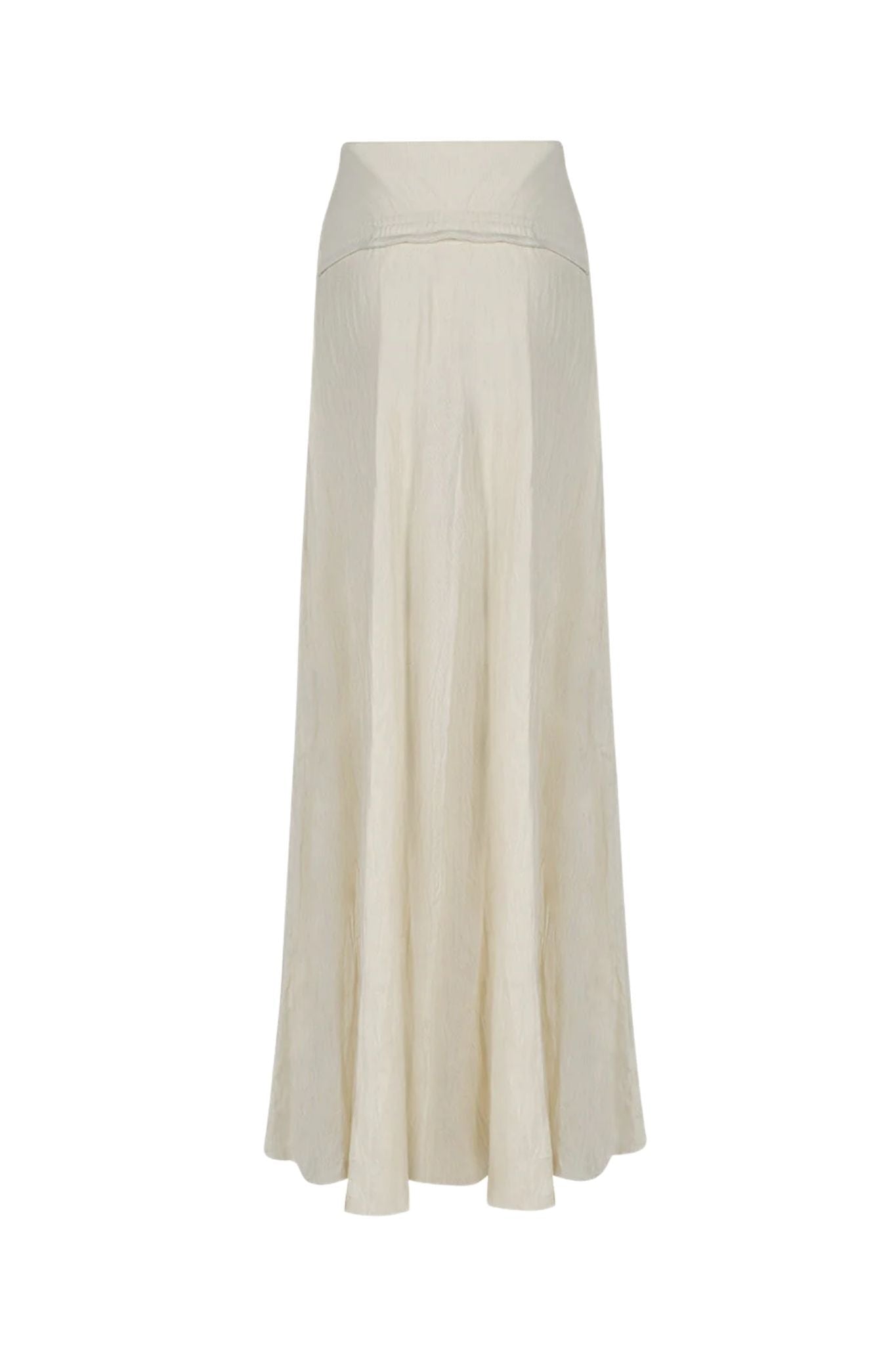 Johanna Ortiz Ecru Light and Sound Ankle Skirt - Vermillion