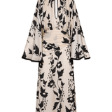 Johanna Ortiz Ecru/Black Pintando En Henna Ankle Dress - Vermillion