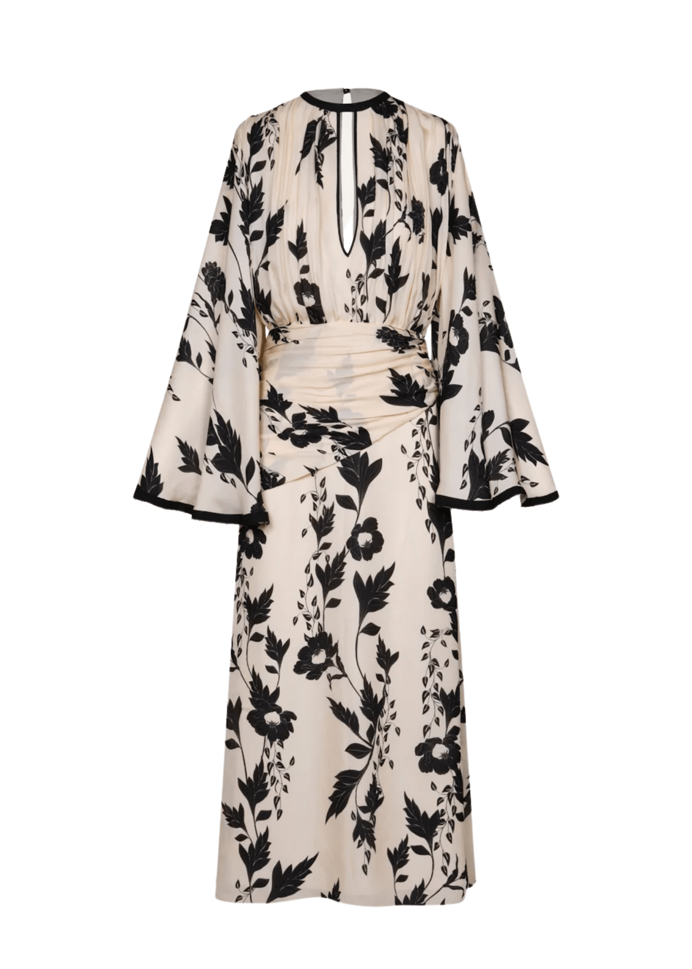 Johanna Ortiz Ecru/Black Pintando En Henna Ankle Dress - Vermillion