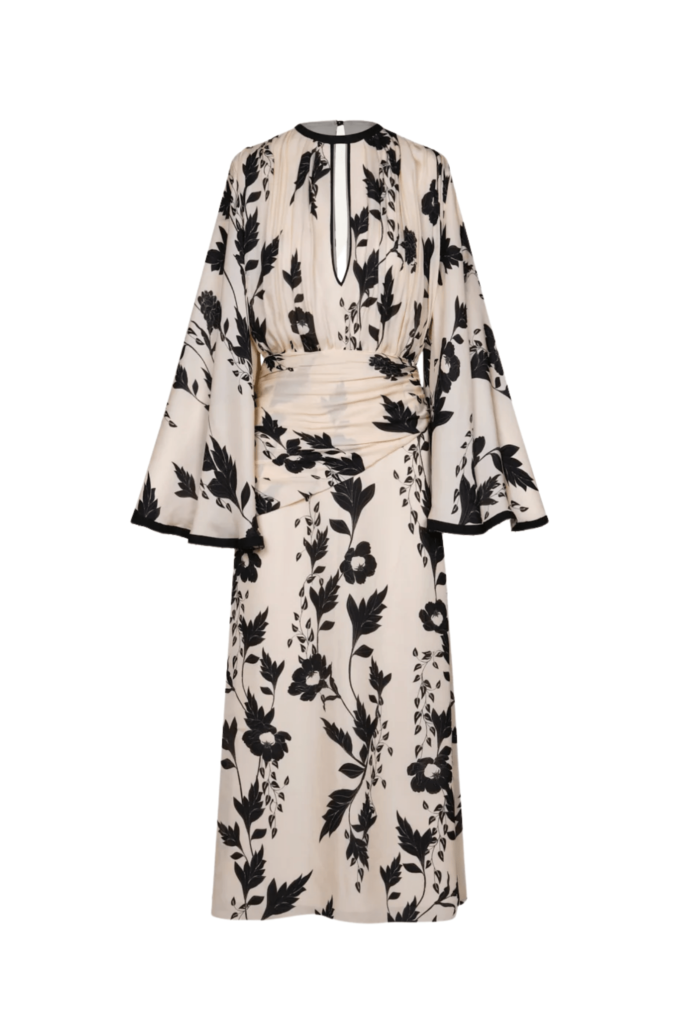 Johanna Ortiz Ecru/Black Pintando En Henna Ankle Dress - Vermillion