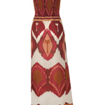 Johanna Ortiz Ecru/wine Anciente Peru Ankle Dress - Vermillion