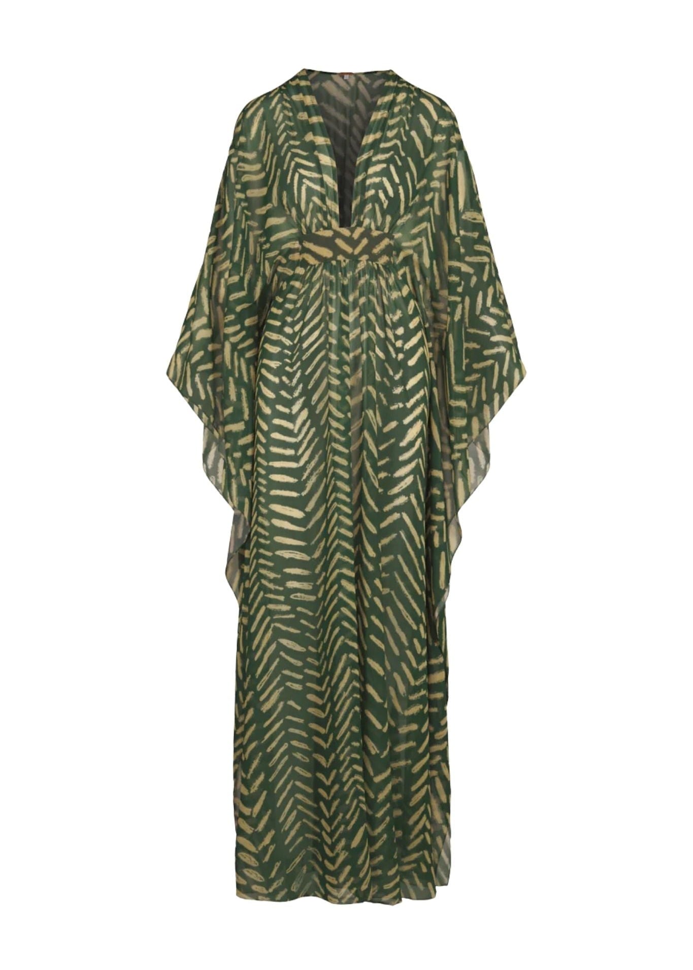 Johanna Ortiz Green/lime Secret Garden Maxi Dress - Vermillion