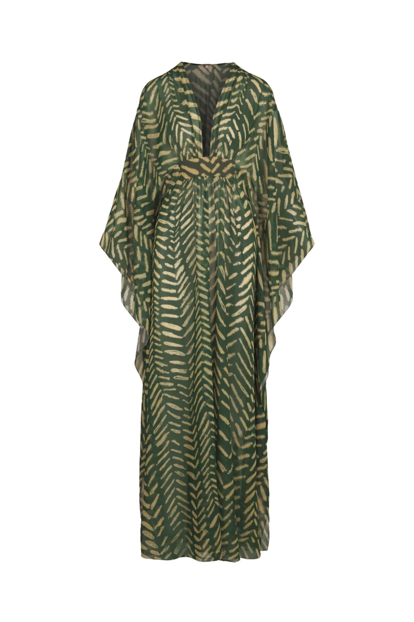 Johanna Ortiz Green/lime Secret Garden Maxi Dress - Vermillion