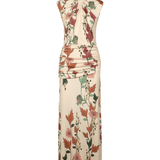 Johanna Ortiz Hibiscus Compass Ankle Dress - Vermillion