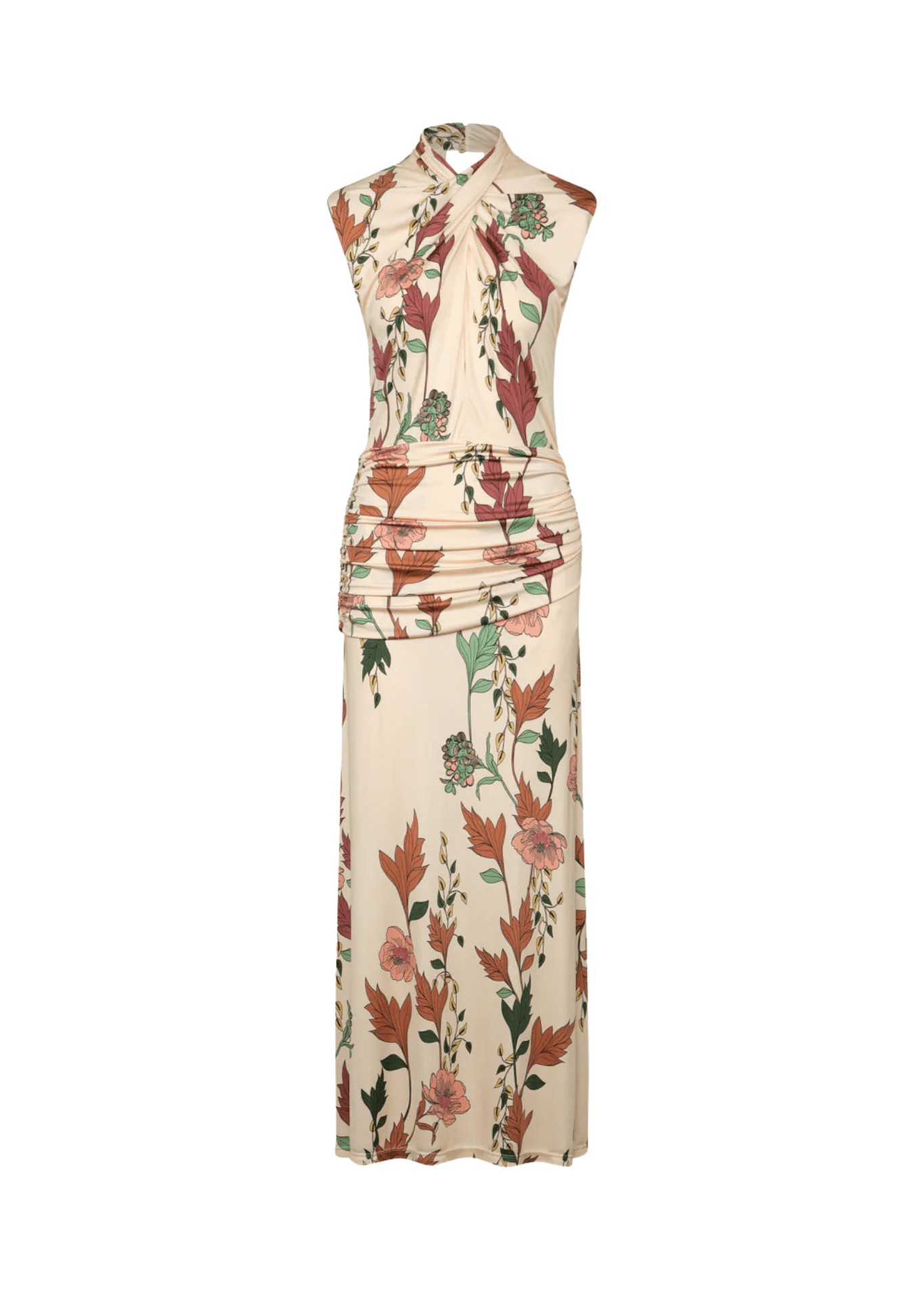 Johanna Ortiz Hibiscus Compass Ankle Dress - Vermillion