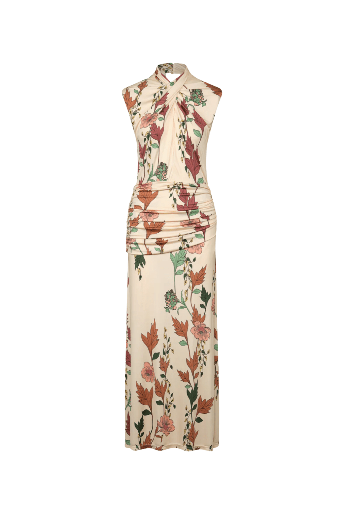 Johanna Ortiz Hibiscus Compass Ankle Dress - Vermillion