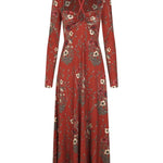 Johanna Ortiz Marsala Festive Performance Ankle Dress - Vermillion