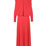 Johanna Ortiz Red Silent Solstice Ankle Dress - Vermillion