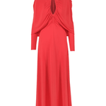 Johanna Ortiz Red Silent Solstice Ankle Dress - Vermillion