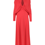 Johanna Ortiz Red Silent Solstice Ankle Dress - Vermillion